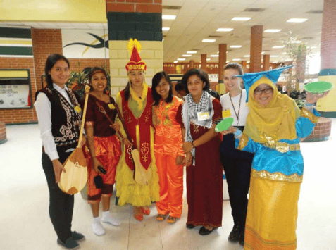 AYA students in cultural dress.